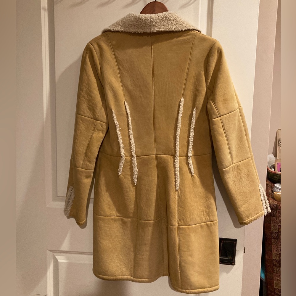 Suede, fleece-lined coat by Audrey Talbott - Picture 3 of 6